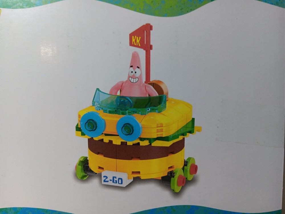 *FREE SHIP* PATRICK PATTY WAGON Spongebob Squarepants Snap & Switch Brick Set
