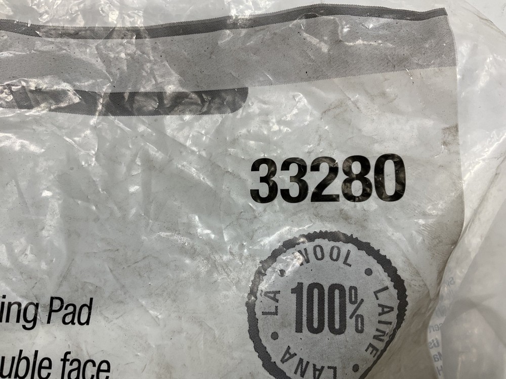 OPEN BAG - 3M 33280 9" Wool Compounding Pad, Double Sided, Screw On