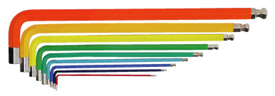 KUKKO 213BT025, Offset screwdriver with ball head, long and color coded