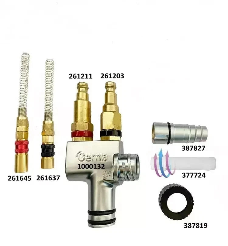 10pcs Threaded sleeve 387819 for Gema Optiflow IG02 Powder Injector Replacement