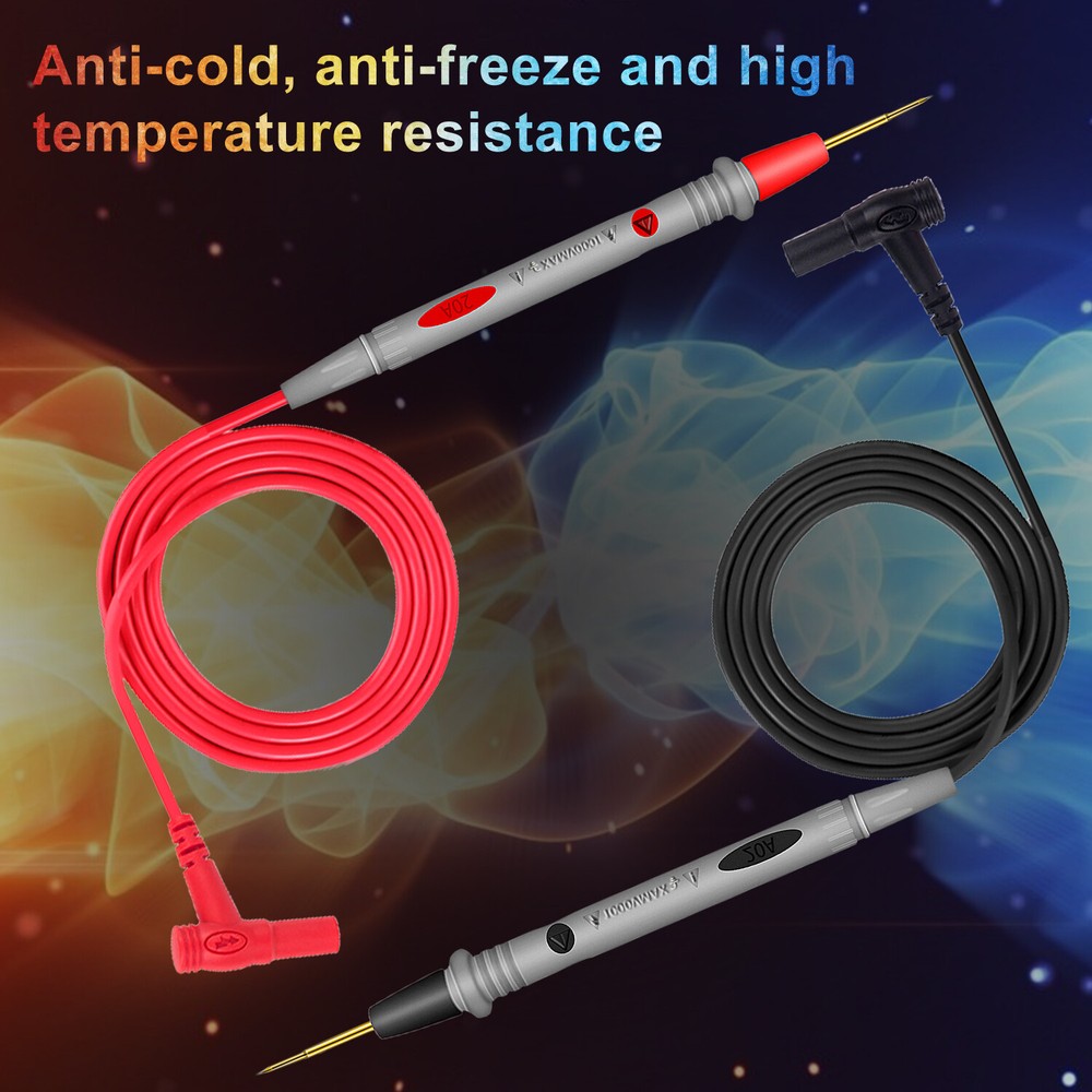 2Sets Multimeter Test Leads for Fluke Meter Electrical Alligator Clip Probes 20A