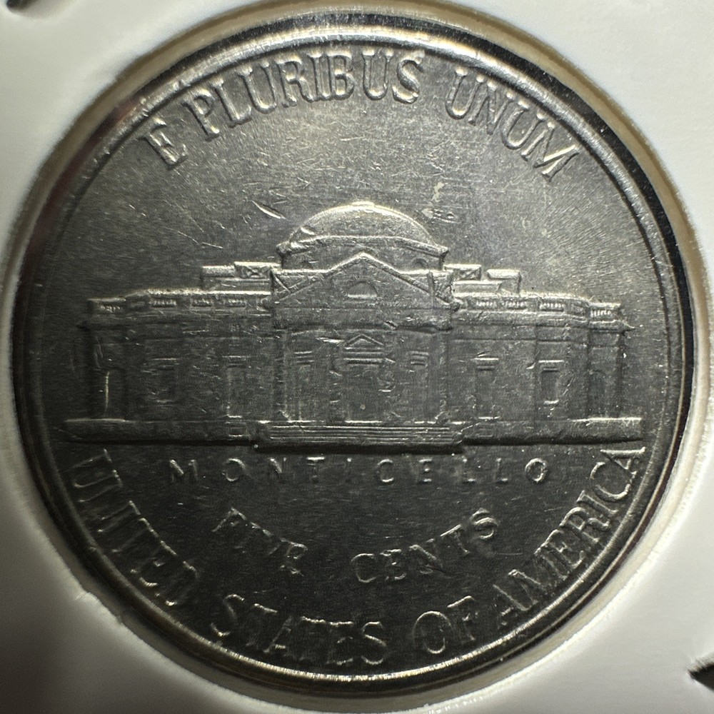 1996 P Nickel Struck Thru Grease Error Obverse & Reverse