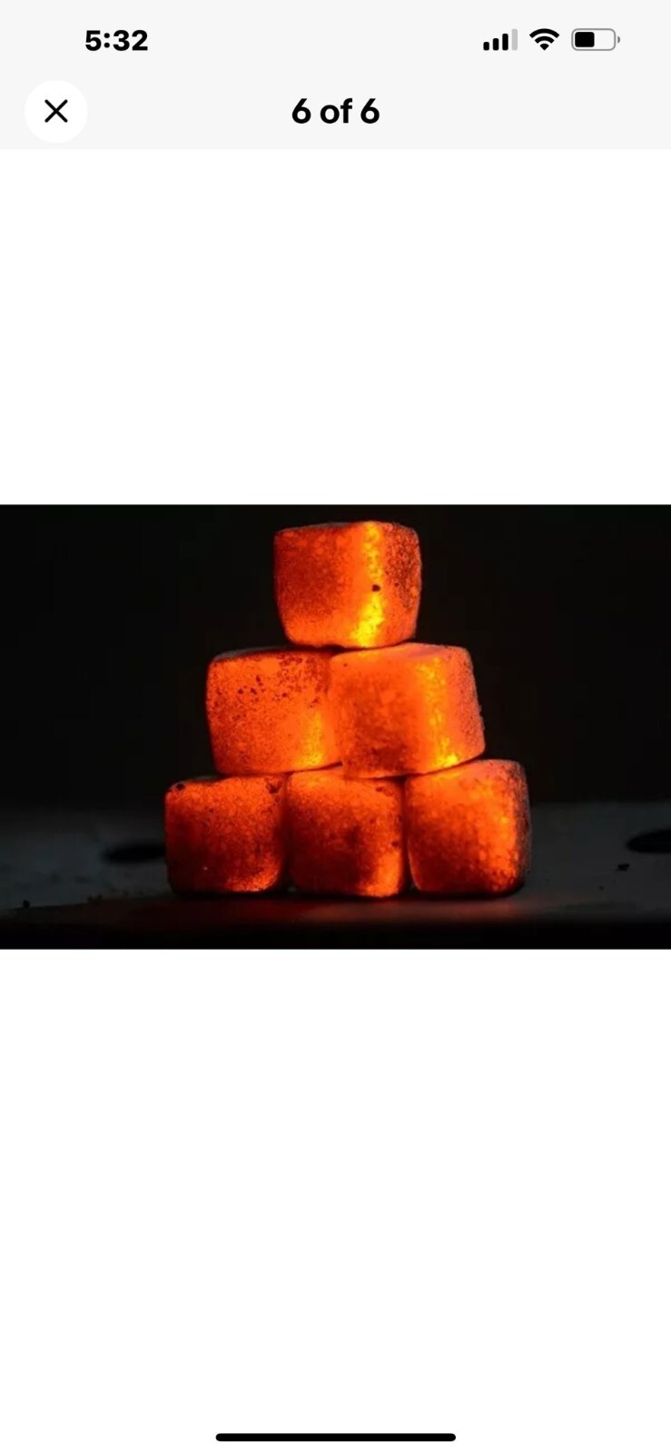 Charcoal Hookah Cubes 720 PCS, 10kg Bulk SHIPS FROM US (Indonesia Coconut Coals)