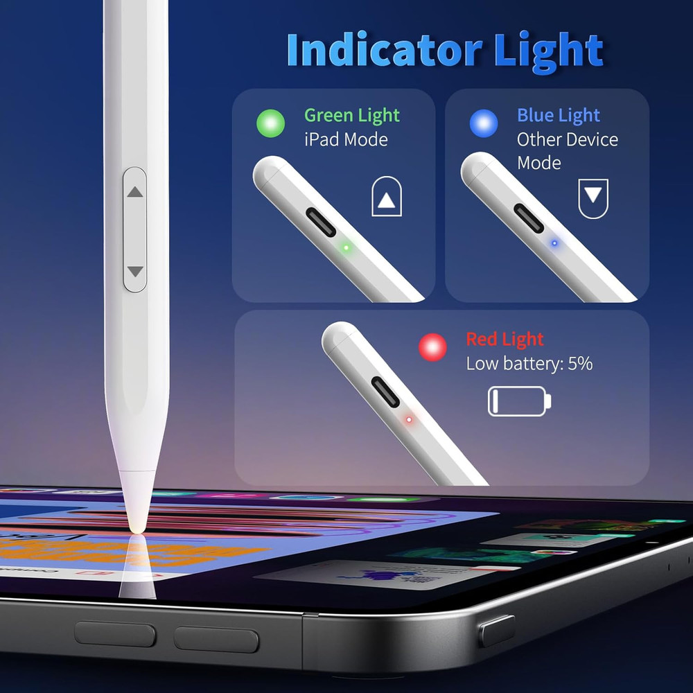 iPhone iPad Pencil for iOS & Android Touch Screens, New Designed 15 Mins Fast Ch