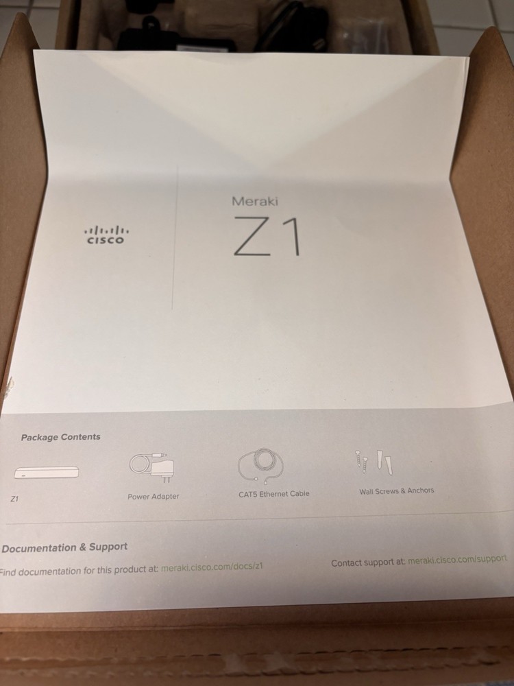 Cisco Meraki Z1 Cloud Managed Teleworker Gateway Router