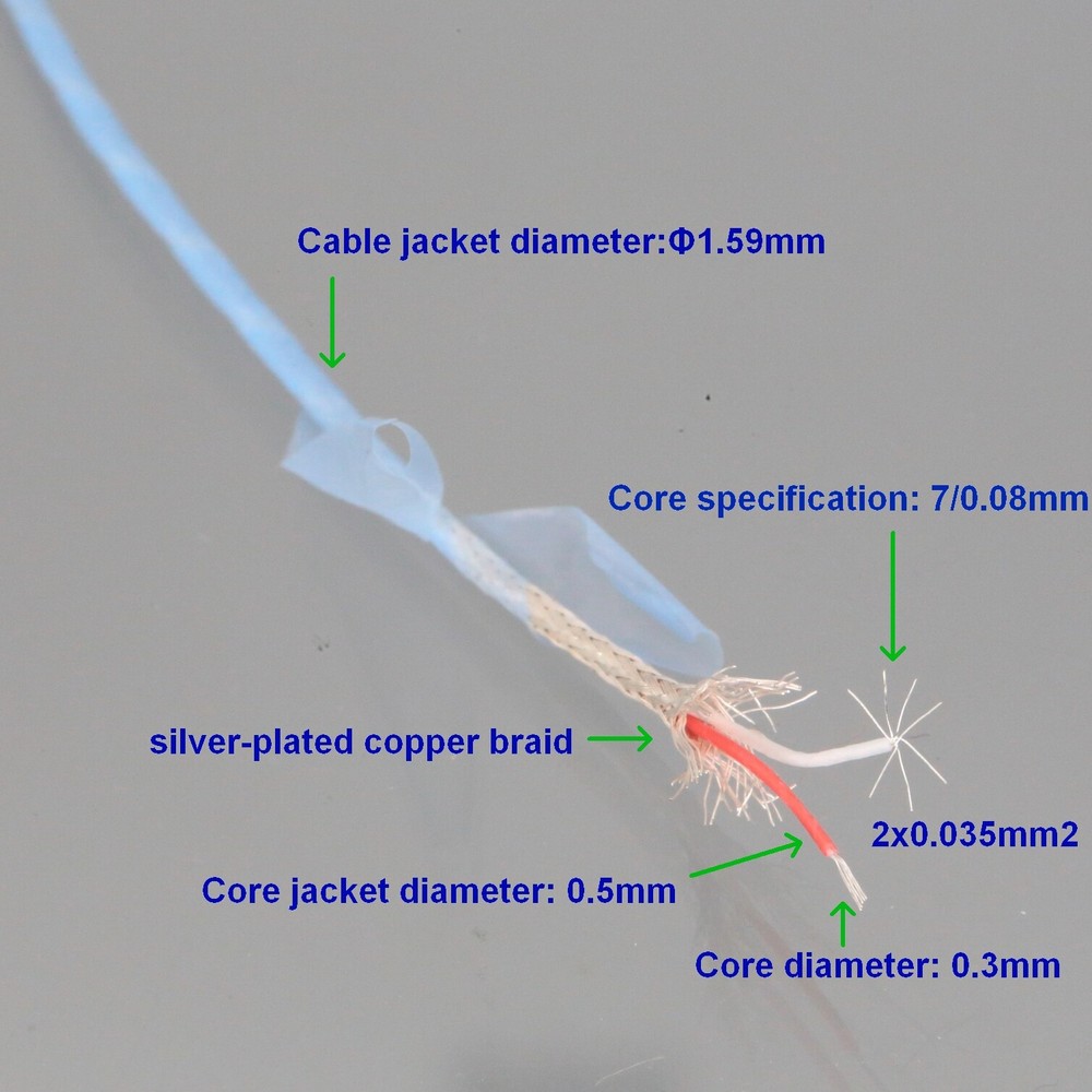 3.5mm TRS Plug Locking to Microdot Male Cable Earset Microphone Wireless system