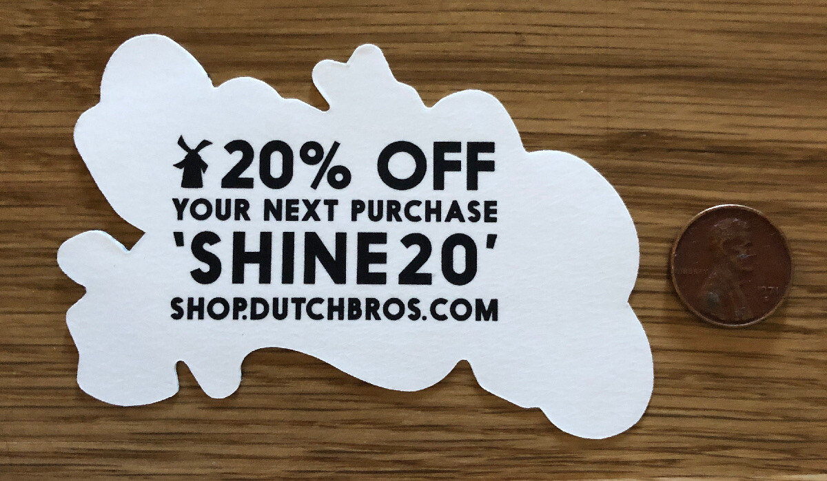 DUTCH Bros STICKER July RELEASE Date 7/1/18 SHINE Red WHITE Blue GLITTER Coffee