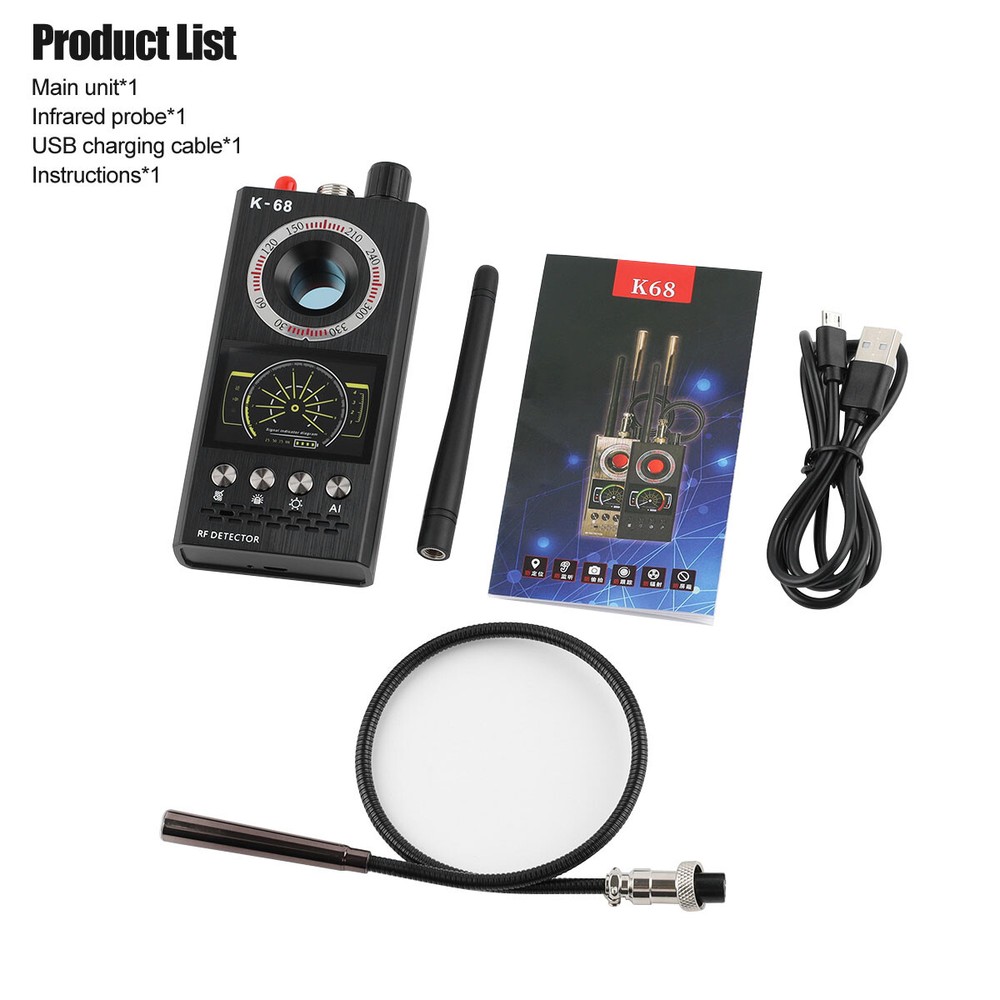 Anti-Spy Camera Wireless RF Detector GPS Tracker GSM Bug Finder Scanner Device
