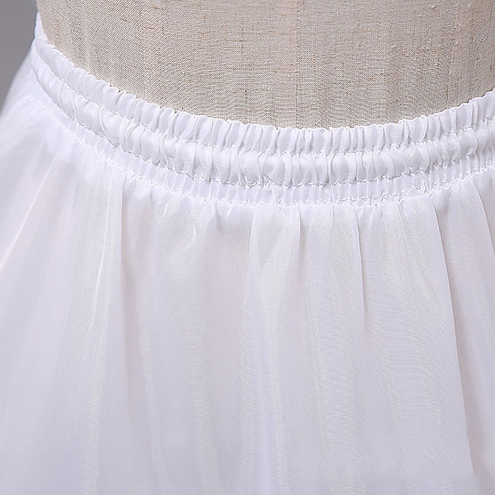 Wedding Crinoline Petticoat with Stiff Tulle 3-Hoop Steel Frame for Full Skirt