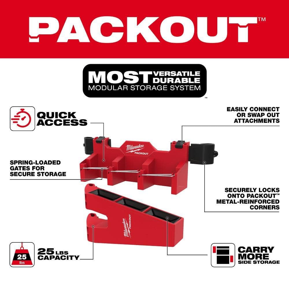 Milwaukee Packout Tool Box Long Tool Holder Attachment