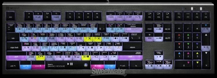 LogicKeyboard ASTRA2 Backlit Keyboard for DaVinci Resolve - Mac