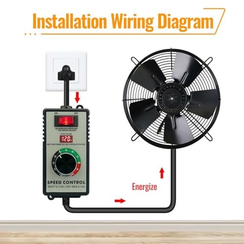 AC Motor Variable Speed Controller & Fan Controller with Rheostat, Variable