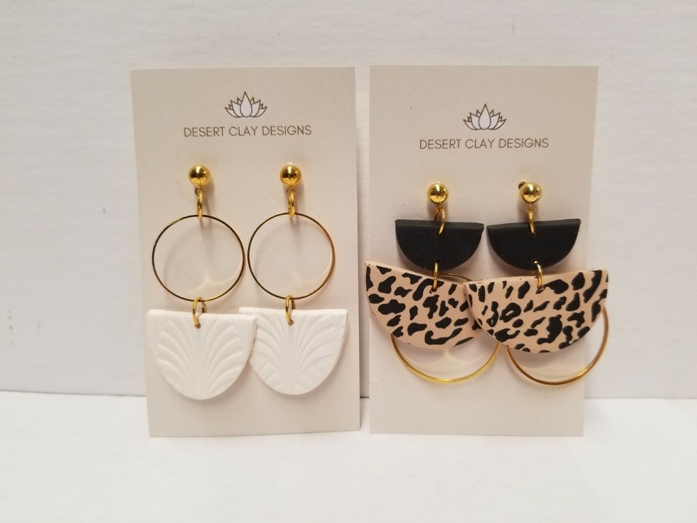 Desert Clay Dangle Earrings