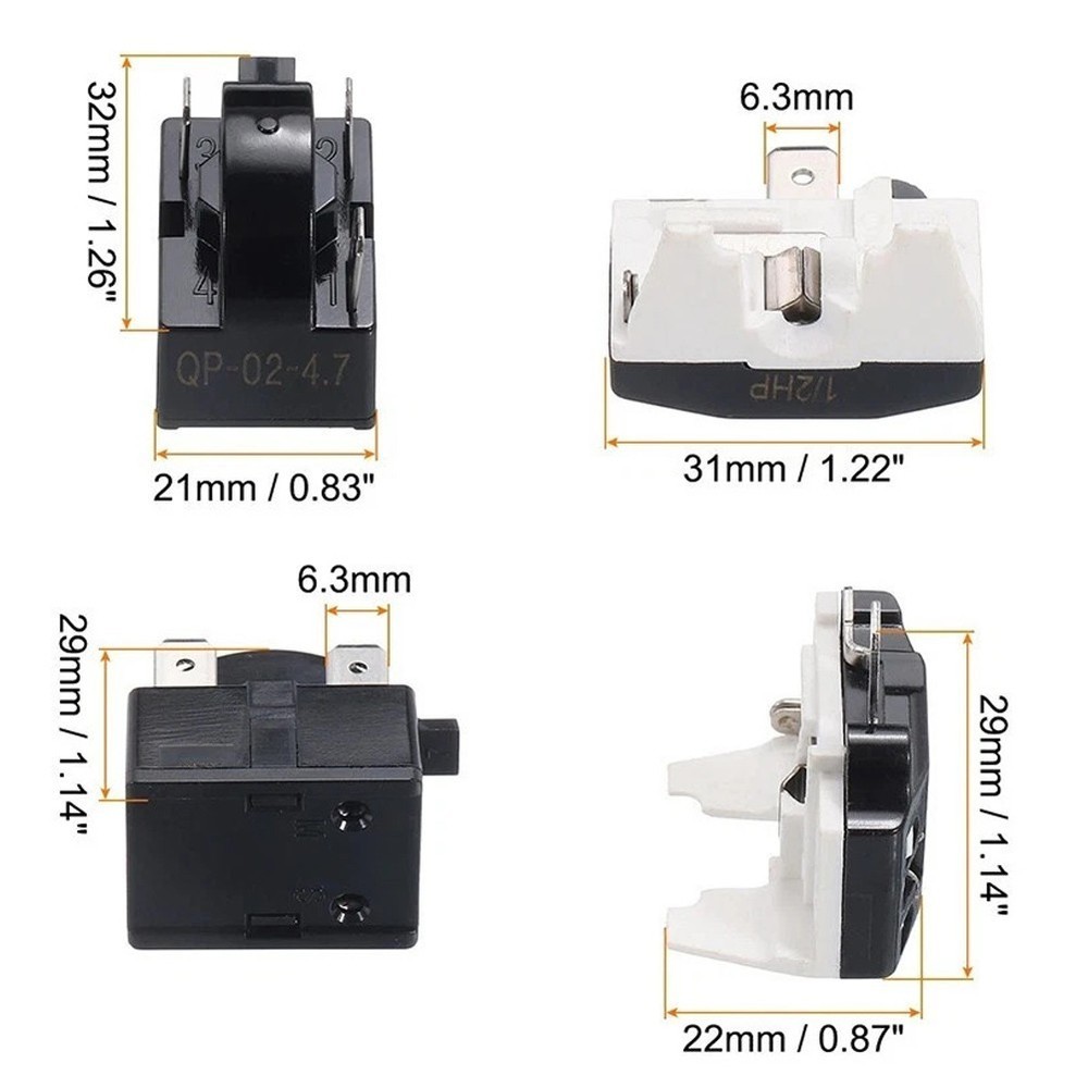 47 Ohm 3 Pin PTC Relay Module for Refrigerator Compressor with Overload Control
