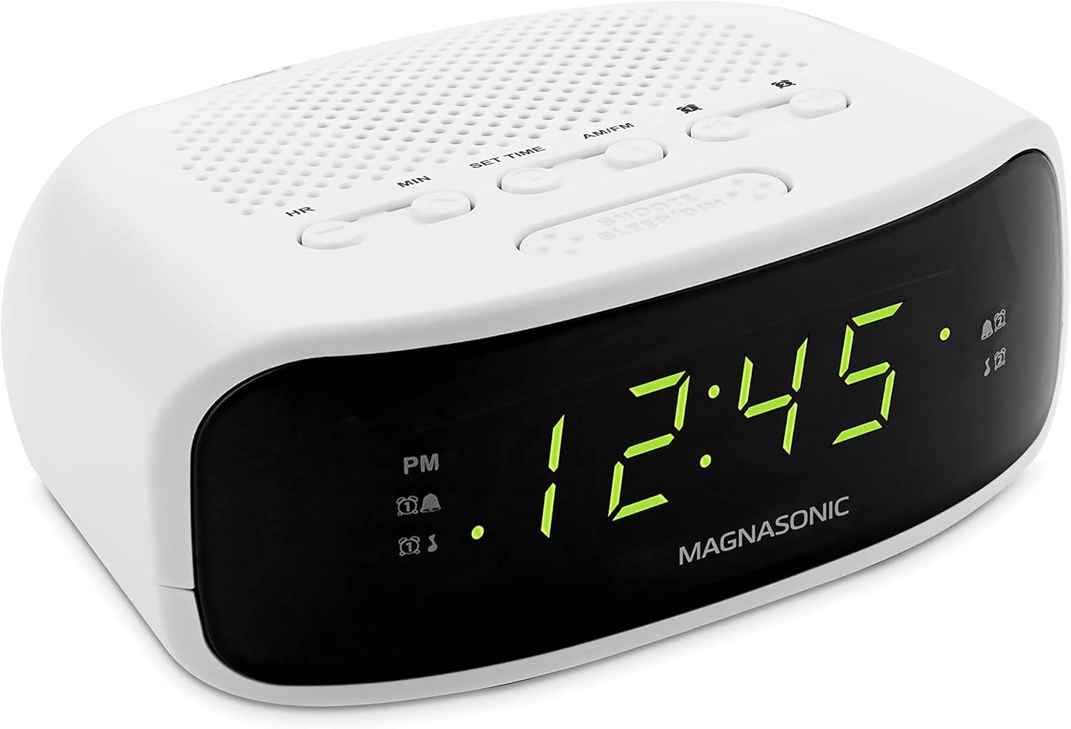 Magnasonic Digital AM/FM Clock Radio with Battery Backup, Dual Alarm, Sleep & Sn