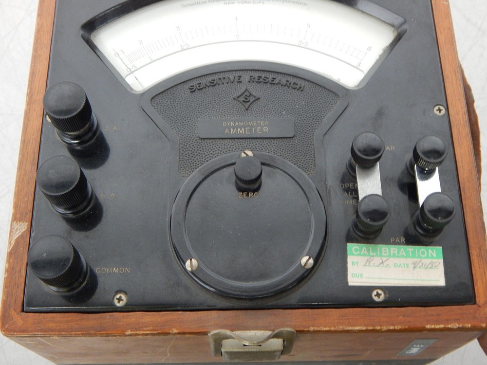 SENSITIVE RESEARCH INSTRUMENT P-7178 MODEL D DYNAMOMETER AMMETER M1274