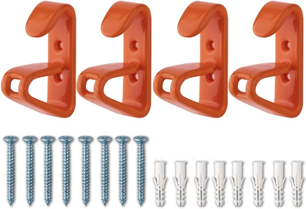 Wheel Display Hooks, Car Rim Hooks Solid Steel 8 Pack, Orange