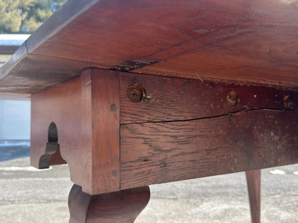 Antique Walnut Chippendale dining table 18th style ball & claw gate leg