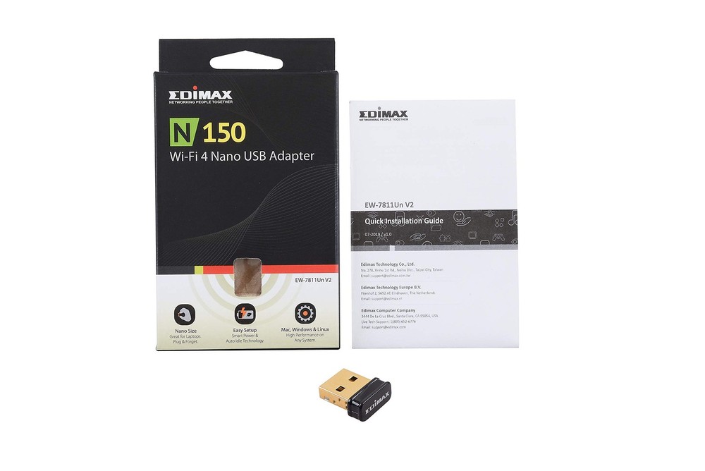Wi-Fi 4 USB Adapter 150Mbps for PC, Plug-n-Play for Windows, Linux, Mac OS