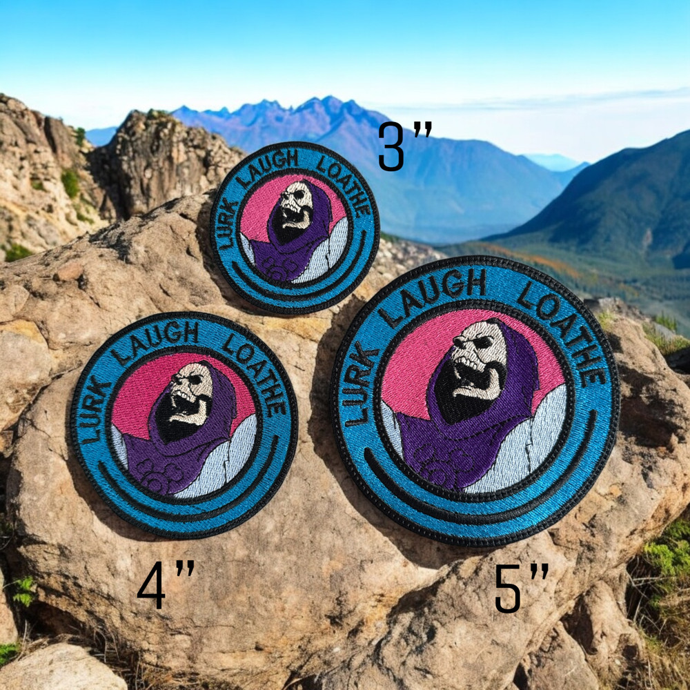 LURK LAUGH LOATHE/ SKELTOR/ HE-MAN American Hook & Loop Morale Patch