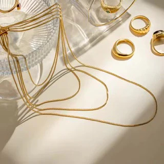 Layered Box Chain Necklace
