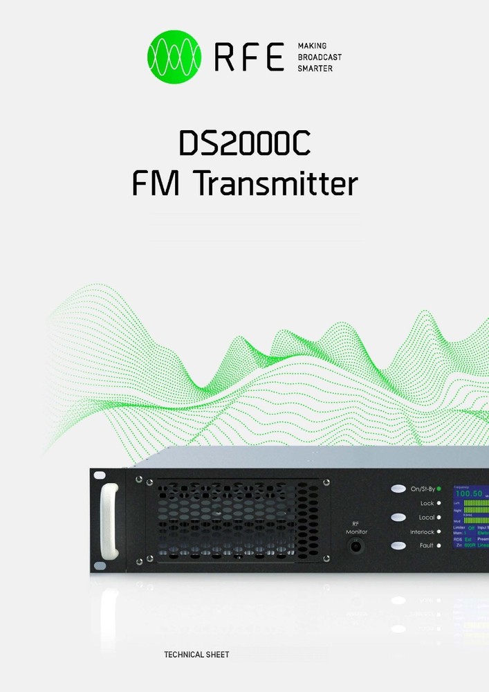 Broadcast Professional DSC 2000w FM Stereo Transmitter Wide Band 88/108MHz -NEW