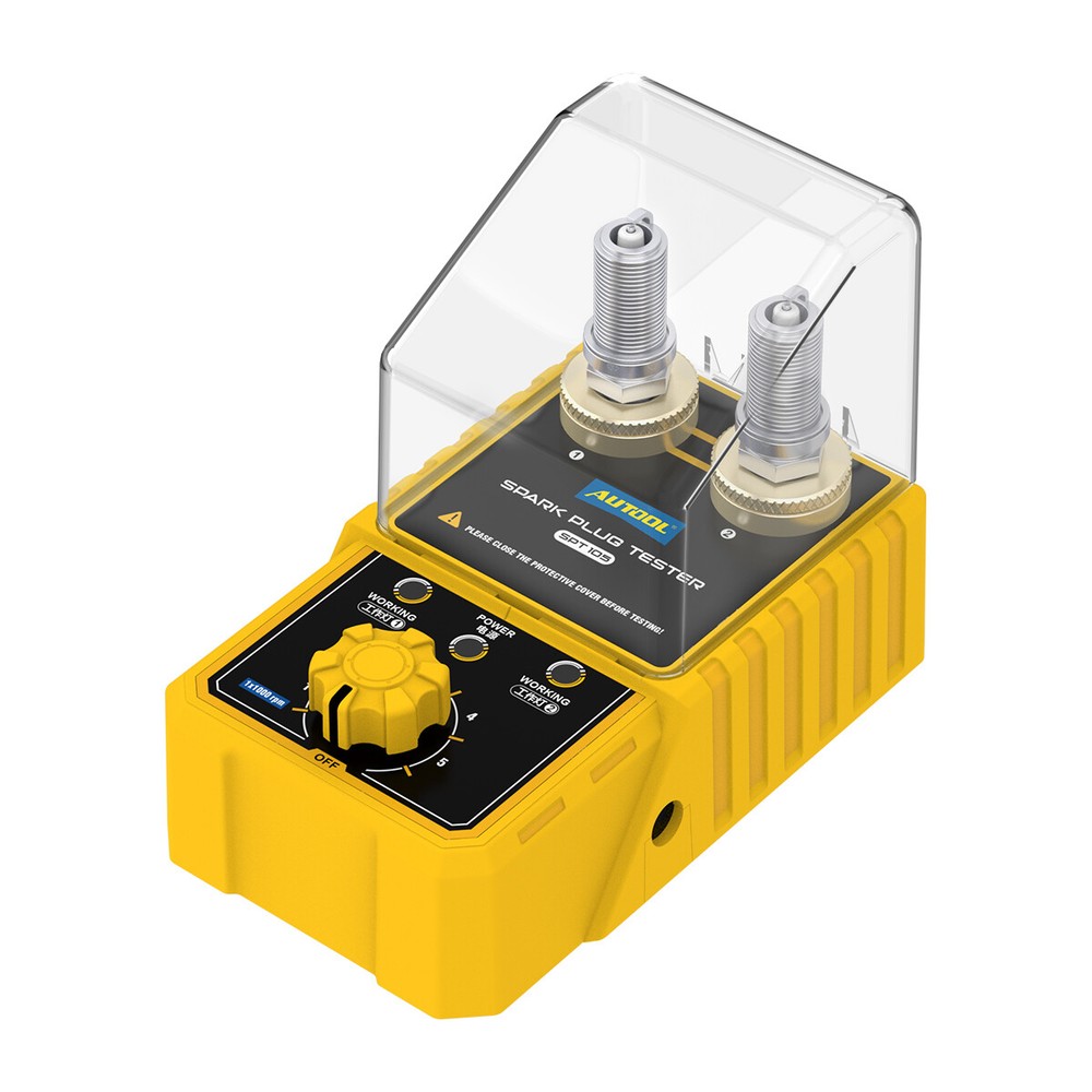 AUTOOL Spark Plug Tester Dual Hole Car Ignition System Diagnostic Test Tool 110V