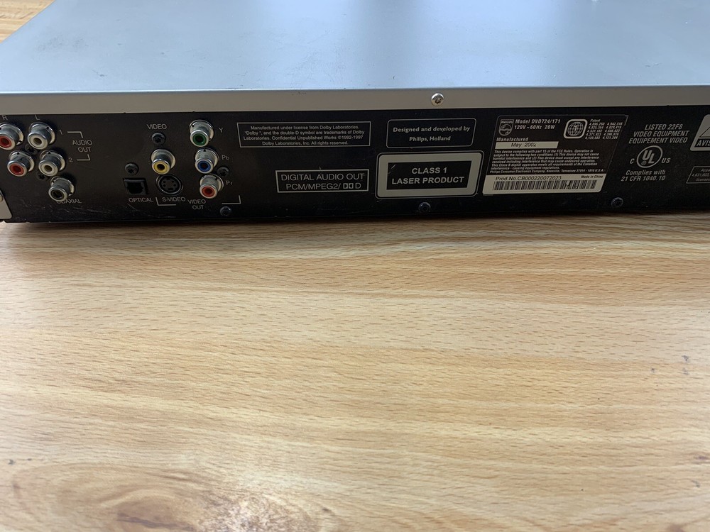 Phillips DVD Player Silver DVD724 Remote Included