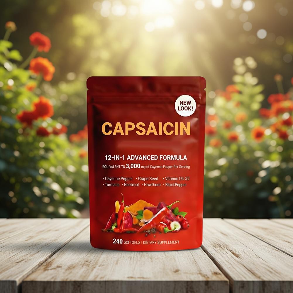 Capsaicin Power - Cayenne Pepper Softgels Supplement, Supports Leg Vein
