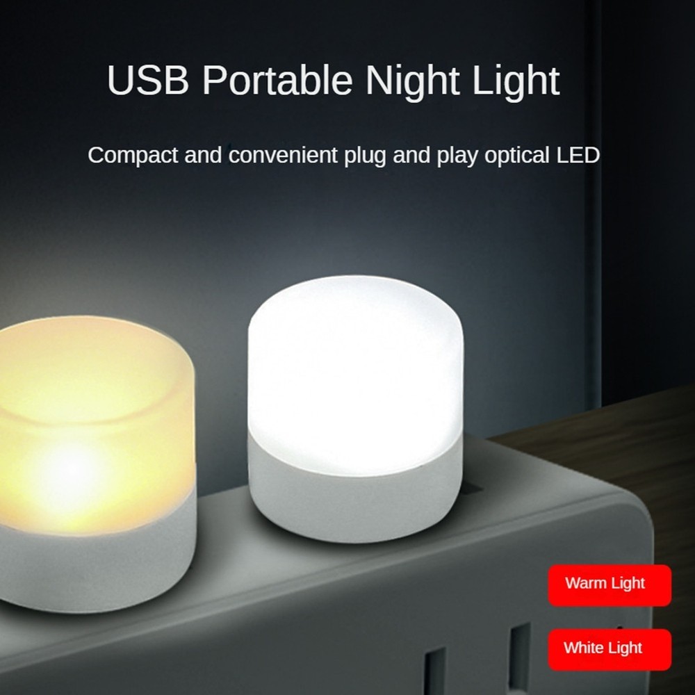 10Pcs USB Night Light USB Plug Computer Mobile LED Night Lamp, White Light T2B3