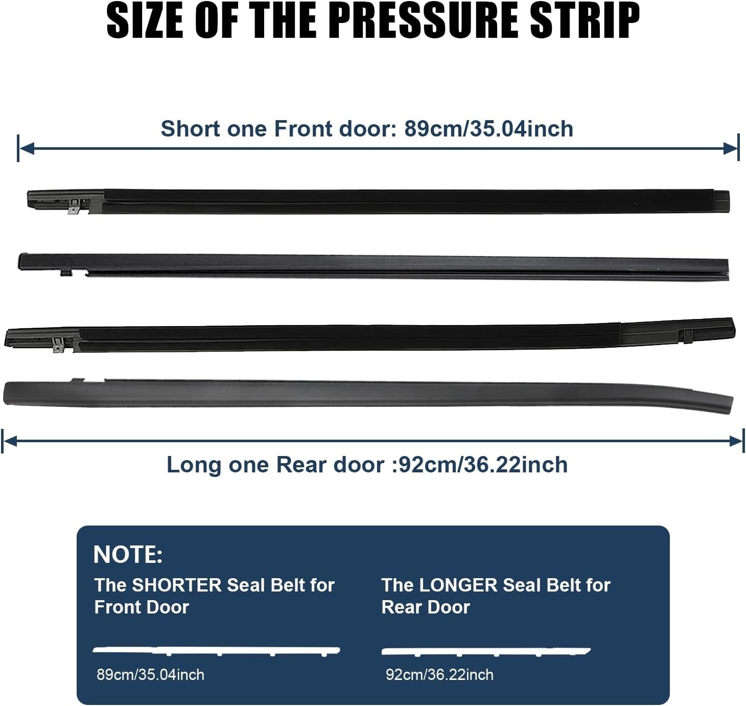 Car Window Weather Stripping Molding Trim Belt,Compatible with Honda Civic 2016