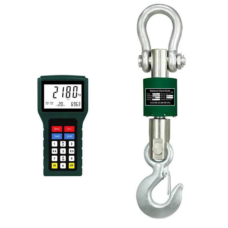 Washdown Safe 2,000 lb Crane Scale LCD Display with Android App & Certificate