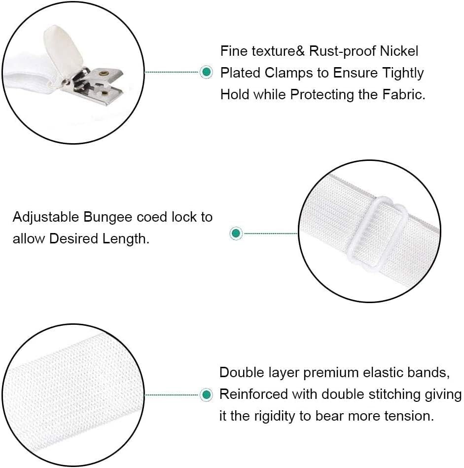8 Adjustable Bed Sheet Straps Clips – Secure & Durable Fasteners for All Bedding