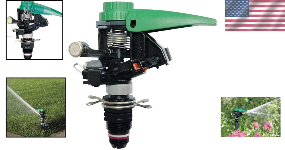 P5-R PLUS Plastic Sprinkler - Double Brass Arm, Adjustable 24' - 45' Coverage