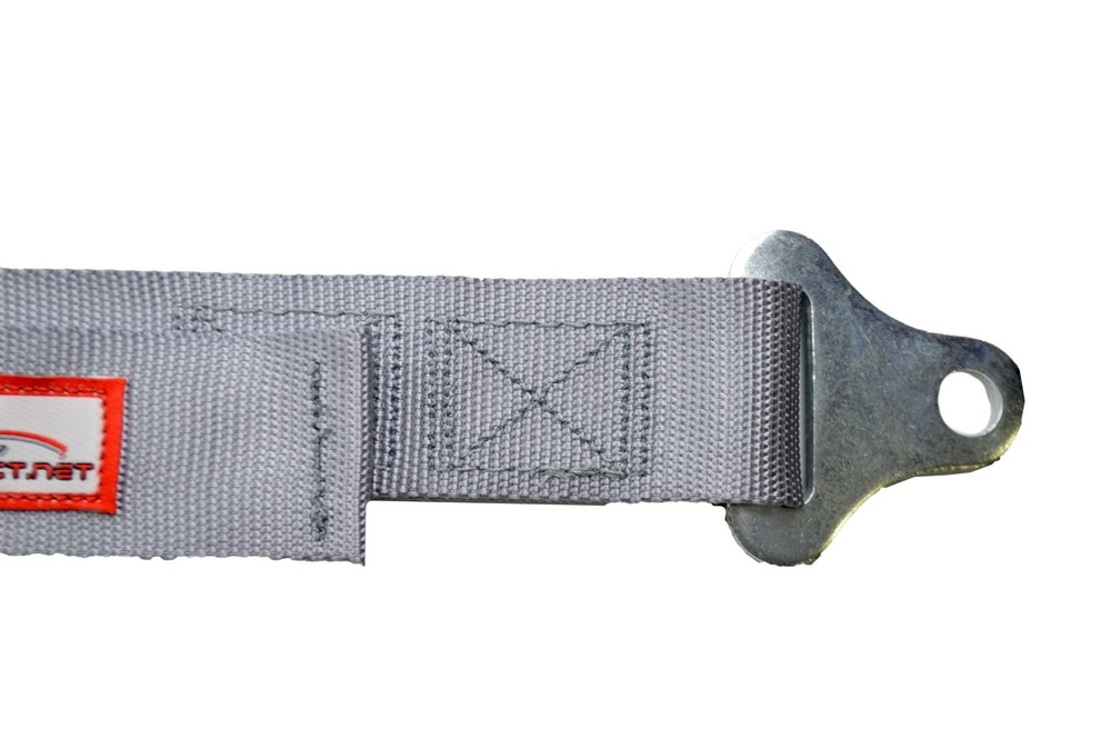 RACERDIRECT GREY 4 POINT SEAT BELT 2" HARNESS PULL DOWN LAP BELTS ROLL BAR MOUNT