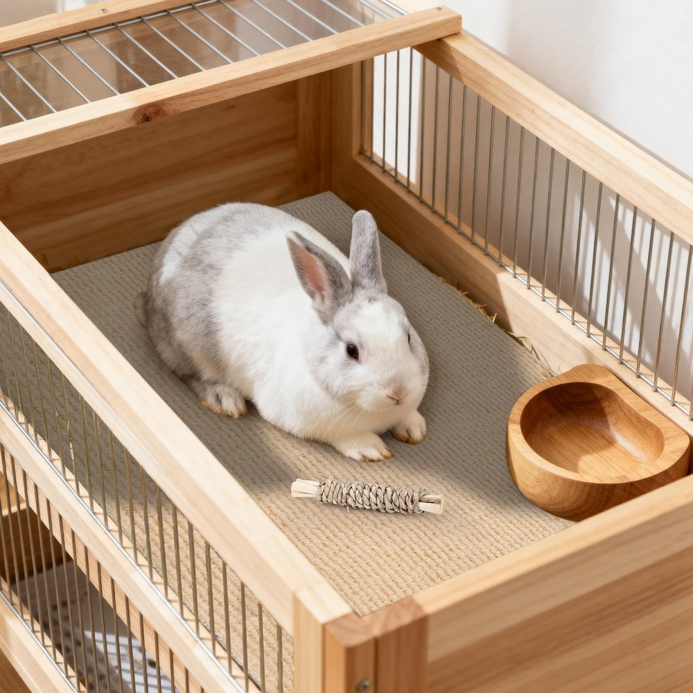 Rabbit Scratch Pad 3.28FT Self Adhesive Cuttable Rabbit Scratching Pad with S...