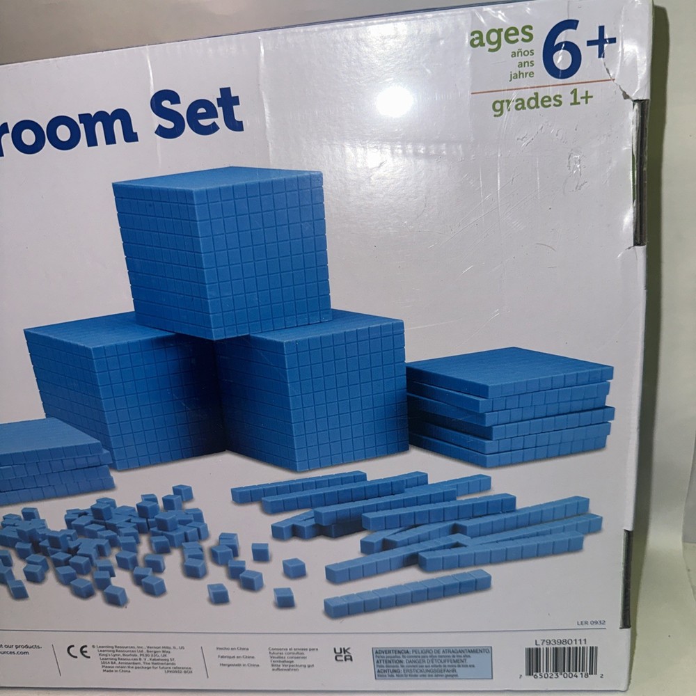Base Ten Blocks Classroom Set Learning Resources Grades 1+ Ages 6+, 823 Pc STEM