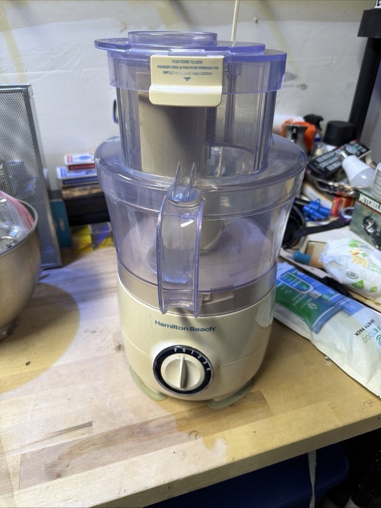 Hamilton Beach Food Processor Tested Working Multi-Speed With Bowl Lid