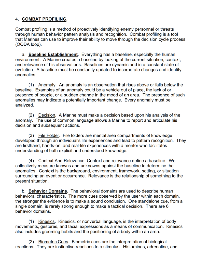 849 page USMC Combat Hunter Training Introduction And Fundamentals on Data CD