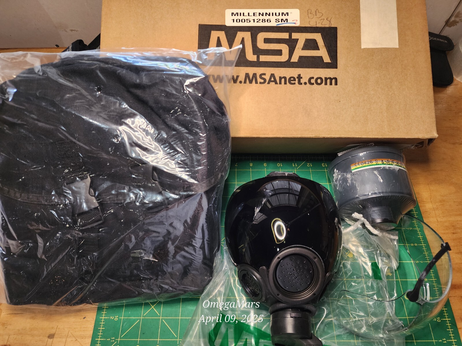 MSA Millennium Gas mask Small. Police Surplus, NEVER USED. Full kit here