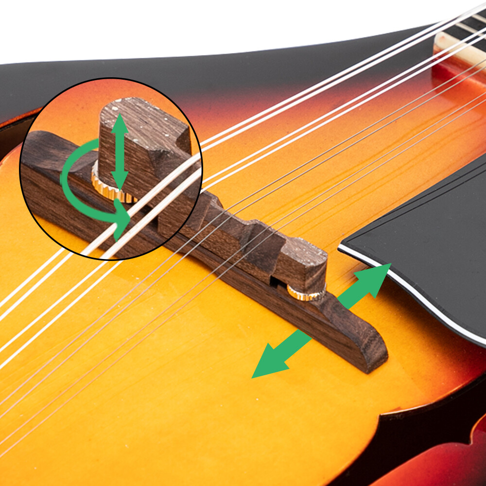A Style Elegant Mandolin with Guard Board Sunset Color