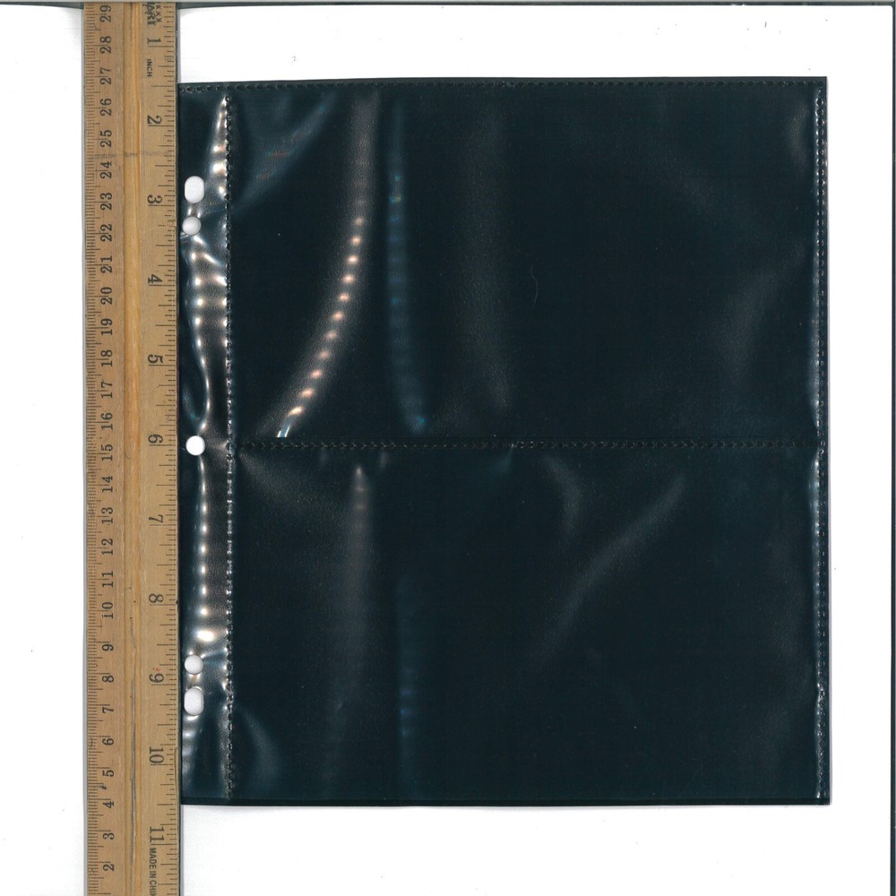 Pack of 25 Double Sided Scott Black FDC Cover Pages for 3-Ring Cover Album