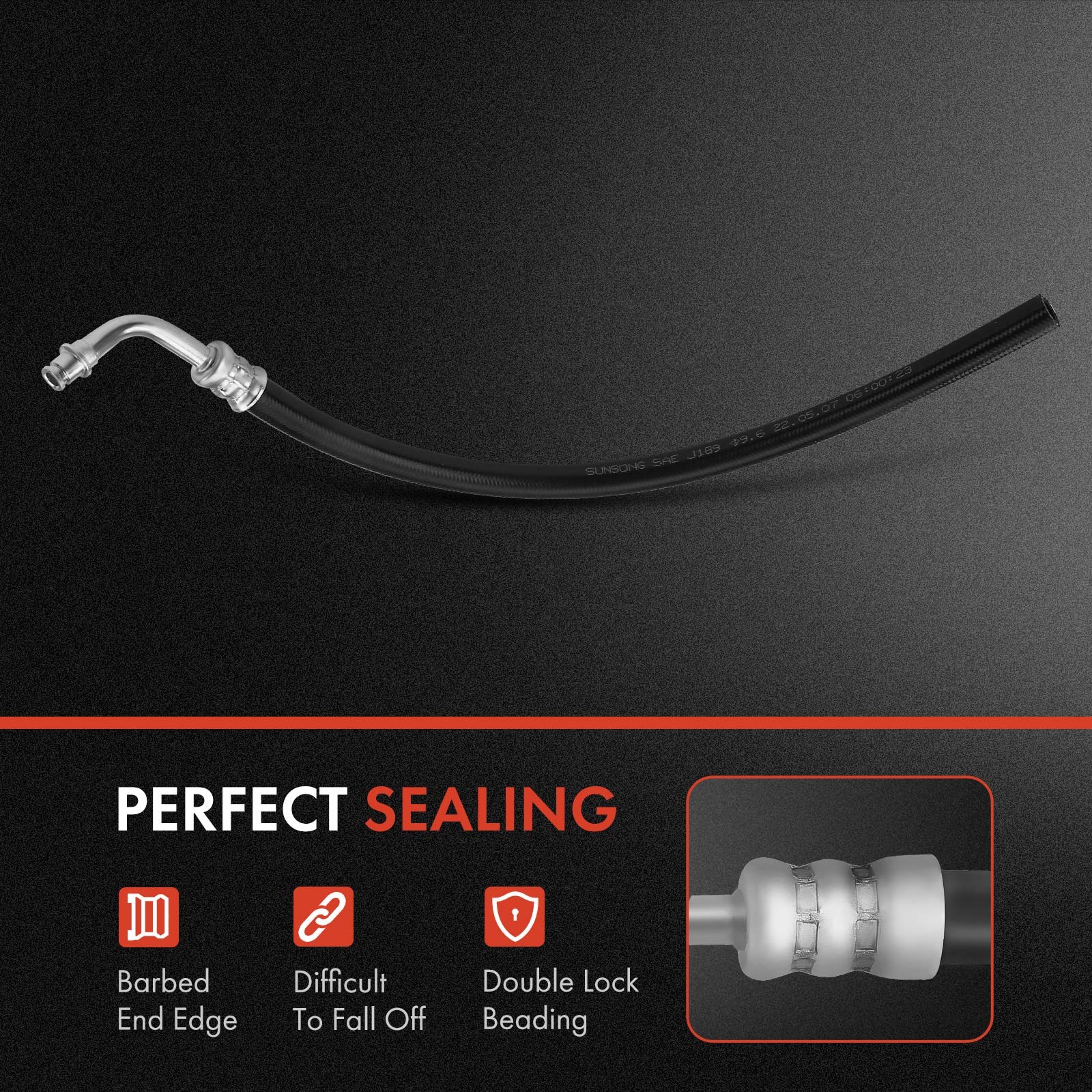2x Power Steering Pressure & Return Line Hose Assy for Hummer H3 2006-2010 H3T