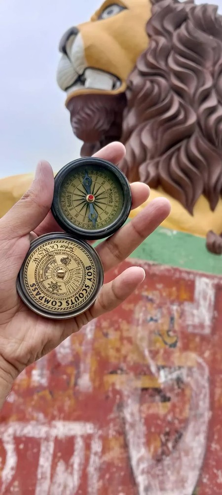 Vintage Boy Scouts Brass Compass – Collectible Navigation Tool