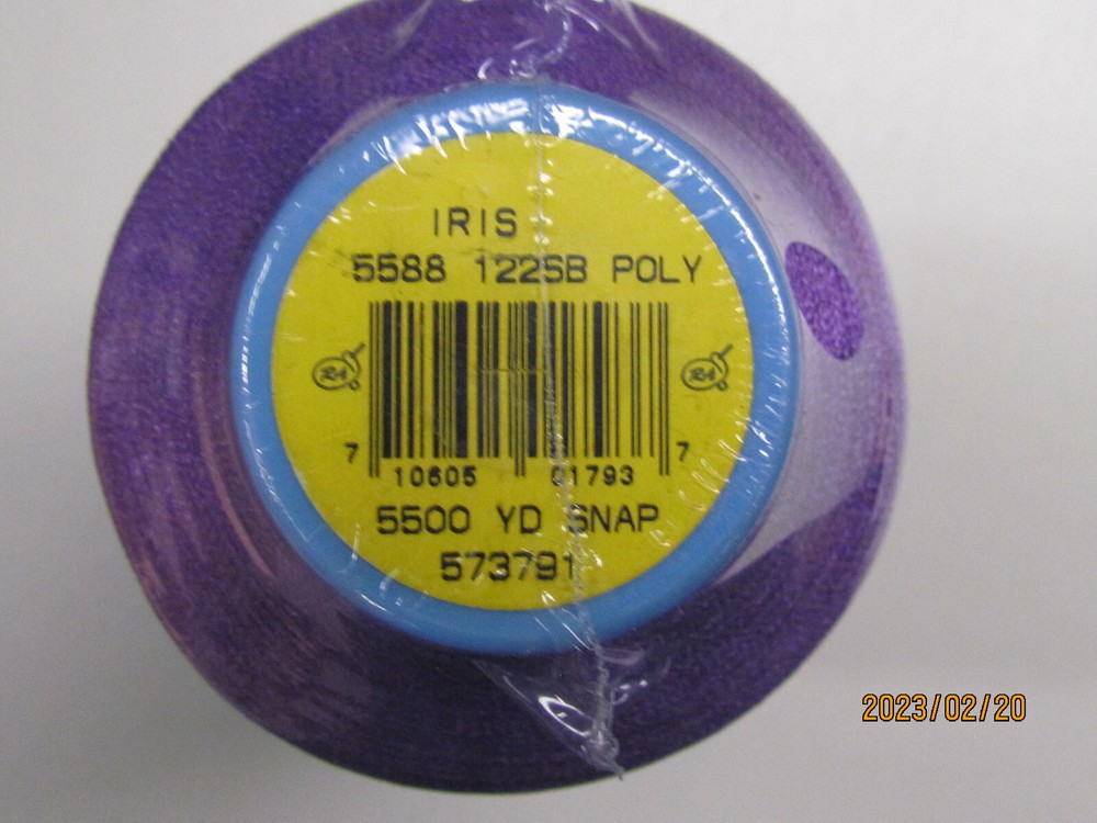 A&E Robison Anton Embroidery Thread 122 SB POLY, 5500 yards  IRIS 5588
