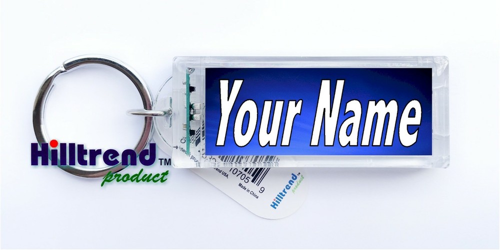 Your Name Message Solar Power Blinking Key Chain Ring Keychain No need battery