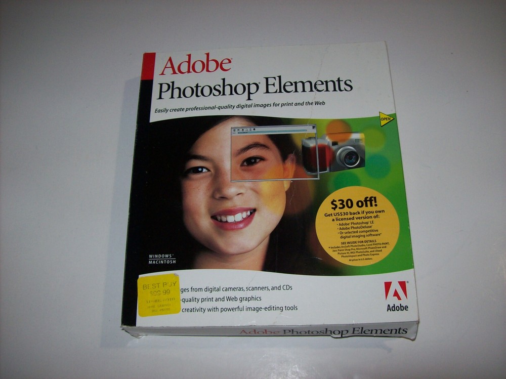 Adobe Photoshop Elements CD, +User Manual, Windows / Macintosh ver, +KEY