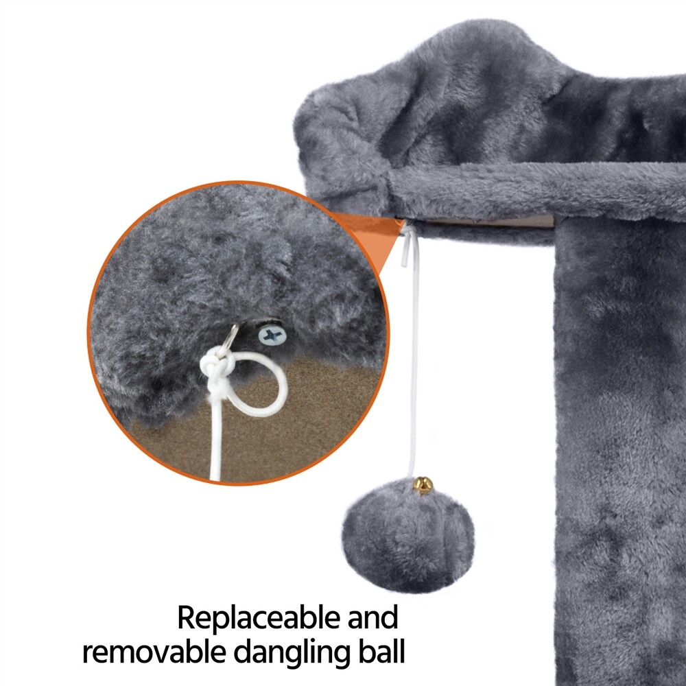 54in Cat Tree Tower Condo with Scratching Post for Kittens Pet House Furniture