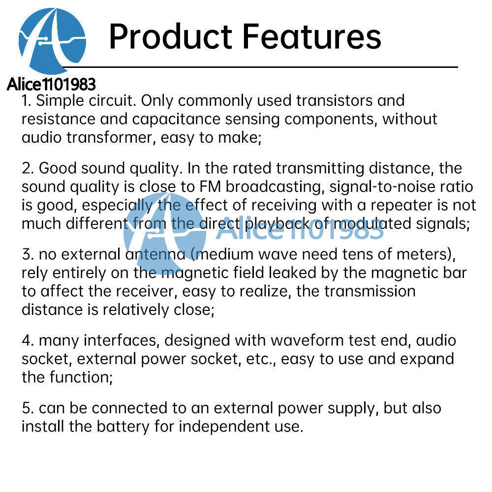 525~1605kHz Medium Wave AM Radio Transmitter DIY Circuit Board Radio Module 6V