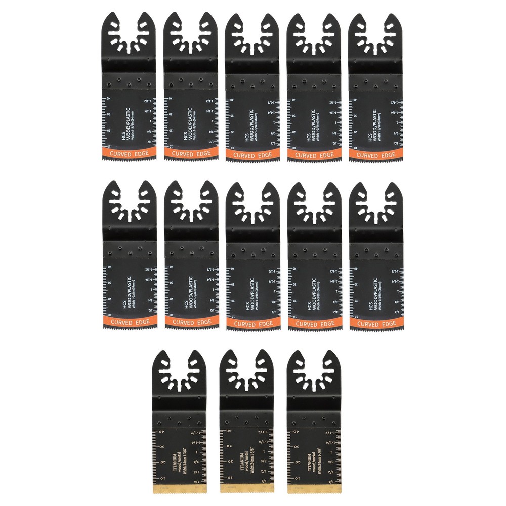 35PCS Multitool Blades 7 Type Titanium & HCS Oscillating Tool Blades Combination